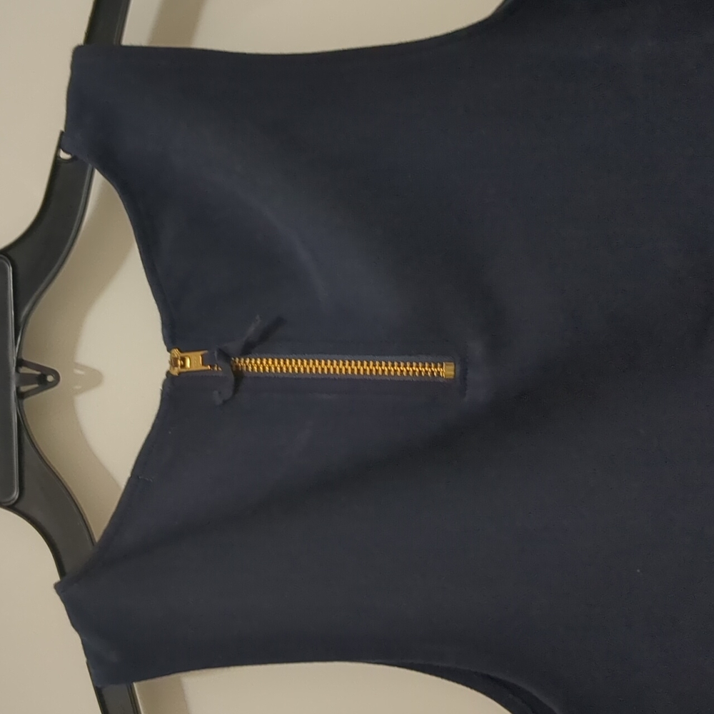 Blue navy J Crew Peplum Top in size Small. - Picture 4 of 6